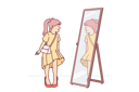 پیش‌نمایش فایل little-girl-in-mom-clothes-looks-in-mirror-trying-on-shoes-10688129 از پک فعالیت افراد