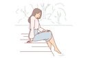 پیش‌نمایش فایل woman-is-sitting-on-pier-10688134 از پک فعالیت افراد