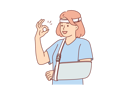 پیش‌نمایش فایل woman-with-soft-splint-on-injured-arm-shows-ok-gesture-10688130 از پک فعالیت افراد