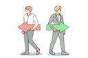 پیش‌نمایش فایل businessmen-with-opposite-arrows-10688180 از پک فعالیت افراد