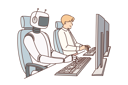 پیش‌نمایش فایل robot-and-man-working-together-in-office-10688059 از پک فعالیت افراد