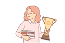 پیش‌نمایش فایل schoolgirl-with-trophy-gold-cup-and-books-in-hands-10688057 از پک فعالیت افراد