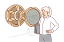 پیش‌نمایش فایل woman-near-bank-safe-for-storing-precious-metals-and-clients-money-to-advertise-safe-deposit-10688076 از پک فعالیت افراد