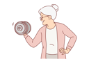 پیش‌نمایش فایل elderly-woman-is-doing-workout-on-dumbbells-10685034 از پک فعالیت افراد
