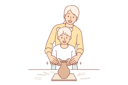 پیش‌نمایش فایل girl-and-mother-are-making-ceramic-pot-10685039 از پک فعالیت افراد