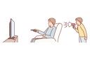 پیش‌نمایش فایل irresponsible-father-is-watching-tv-10685028 از پک فعالیت افراد