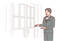 پیش‌نمایش فایل man-porter-stands-at-door-of-restaurant-welcoming-guests-10685029 از پک فعالیت افراد