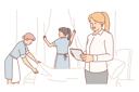 پیش‌نمایش فایل housekeeping-manager-supervises-the-work-of-maids-10685048 از پک فعالیت افراد