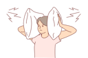 پیش‌نمایش فایل irritated-woman-covers-ears-with-pillow-10685053 از پک فعالیت افراد