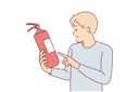 پیش‌نمایش فایل man-holds-fire-extinguisher-10685066 از پک فعالیت افراد