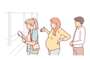 پیش‌نمایش فایل pregnant-woman-stands-in-queues-at-pharmacy-store-10685056 از پک فعالیت افراد