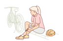 پیش‌نمایش فایل woman-cyclist-has-injured-her-leg-10685064 از پک فعالیت افراد