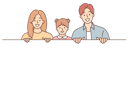 پیش‌نمایش فایل happy-family-is-holding-white-banner-10687542 از پک فعالیت افراد