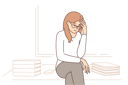 پیش‌نمایش فایل sad-girl-sits-near-blackboard-10687565 از پک فعالیت افراد