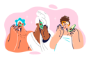 پیش‌نمایش فایل girls-are-applying-face-mask-10692300 از پک فعالیت افراد