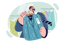 پیش‌نمایش فایل man-is-selecting-his-suit-from-store-10692309 از پک فعالیت افراد