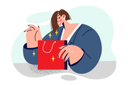 پیش‌نمایش فایل woman-is-happy-while-doing-shopping-10692294 از پک فعالیت افراد