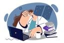 پیش‌نمایش فایل woman-is-tired-while-completing-her-projects-10692318 از پک فعالیت افراد