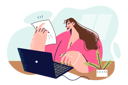 پیش‌نمایش فایل freelancer-is-working-from-home-10692342 از پک فعالیت افراد