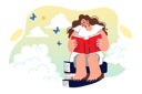 پیش‌نمایش فایل girl-is-reading-fiction-book-10692331 از پک فعالیت افراد