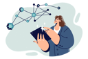 پیش‌نمایش فایل woman-is-viewing-molecular-structure-10692325 از پک فعالیت افراد