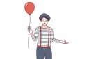 پیش‌نمایش فایل man-mime-with-balloon-10994244 از پک فعالیت افراد
