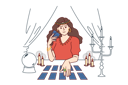 پیش‌نمایش فایل soothsayer-woman-holds-tarot-cards-10994247 از پک فعالیت افراد