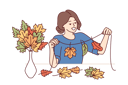 پیش‌نمایش فایل woman-creates-autumn-atmosphere-in-home-10994252 از پک فعالیت افراد