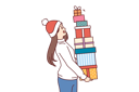 پیش‌نمایش فایل woman-with-bunch-of-christmas-gifts-10994249 از پک فعالیت افراد