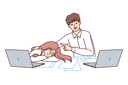 پیش‌نمایش فایل high-school-student-boy-sits-at-table-pointing-at-sleeping-classmate-in-need-of-rest-10994133 از پک فعالیت افراد