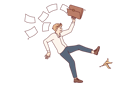 پیش‌نمایش فایل office-employee-slipped-on-banana-peel-and-scattered-documents-from-briefcase-10994123 از پک فعالیت افراد