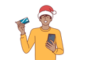 پیش‌نمایش فایل shopaholic-man-holds-phone-and-credit-card-for-online-purchases-10994122 از پک فعالیت افراد