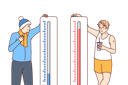 پیش‌نمایش فایل man-stands-near-thermometers-showing-different-temperatures-and-feels-heat-or-cold-10994096 از پک فعالیت افراد