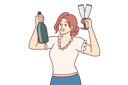 پیش‌نمایش فایل woman-shows-bottle-champagne-and-wine-glasses-suggesting-friday-night-party-10994092 از پک فعالیت افراد