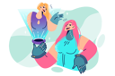 پیش‌نمایش فایل woman-from-cyberpunk-universe-uses-gadget-for-remote-communication-10993887 از پک افراد