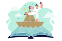 پیش‌نمایش فایل book-about-sea-travel-with-man-standing-on-ship-10981006 از پک فعالیت افراد