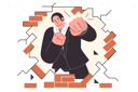 پیش‌نمایش فایل business-man-breaks-down-barriers-to-achieve-goal-by-hitting-brick-wall-10980825 از پک فعالیت افراد