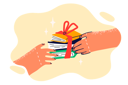 پیش‌نمایش فایل books-with-gift-ribbon-in-hands-of-person-symbolize-prize-to-student-for-winning-olympiad-11098539 از پک متفرقه