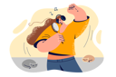 پیش‌نمایش فایل woman-is-singing-using-hairbrush-instead-of-microphone-and-listening-to-music-on-headphones-11098529 از پک متفرقه