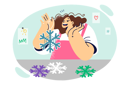 پیش‌نمایش فایل little-girl-holding-paper-snowflakes-to-create-christmas-decorations-for-home-with-own-hands-11098409 از پک متفرقه