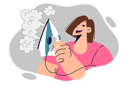 پیش‌نمایش فایل woman-housewife-uses-iron-with-steam-function-11098406 از پک متفرقه