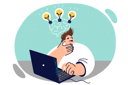 پیش‌نمایش فایل boy-using-laptop-comes-up-with-ideas-11098367 از پک متفرقه