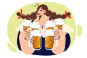 پیش‌نمایش فایل woman-waiter-carries-mugs-filled-with-foaming-beer-11098234 از پک متفرقه