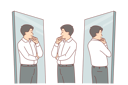 پیش‌نمایش فایل business-man-looks-in-mirror-trying-on-new-formal-clothes-and-touches-chin-with-smile-11489047 از پک فعالیت افراد