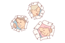 پیش‌نمایش فایل happy-schoolgirls-make-surprise-by-peeking-out-of-holes-in-papers-11489035 از پک فعالیت افراد