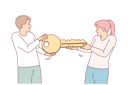 پیش‌نمایش فایل large-key-to-house-is-in-hands-of-man-and-woman-experiencing-happiness-after-purchasing-real-estate-11489046 از پک فعالیت افراد