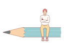 پیش‌نمایش فایل man-designer-sits-on-giant-pencil-and-crosses-arms-in-front-of-chest-11489033 از پک فعالیت افراد