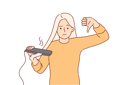 پیش‌نمایش فایل woman-using-hair-straightener-shows-thumbs-down-giving-negative-feedback-about-hairstyle-care-device-11489053 از پک فعالیت افراد