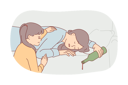 پیش‌نمایش فایل drunk-mother-sleeps-on-sofa-with-bottle-of-alcohol-11488957 از پک فعالیت افراد