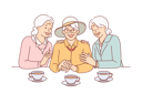 پیش‌نمایش فایل elderly-women-drink-tea-and-laugh-rejoicing-at-long-awaited-meeting-11488939 از پک فعالیت افراد